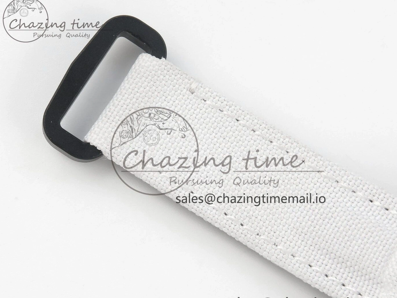 MiroTime 0301 Daytona Cosmograph White Carbon MPF Best Blaken Skeleton Dial on White Nylon Strap A FreshLook 314